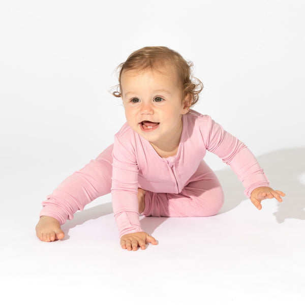 dusty-rose-bamboo-convertible-footie-bellabu-bear - Sophia's Style The "All in One-sie"-1